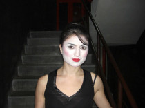 In Mumbai, India, in make up for la Cugina in a production of Madama Butterfly