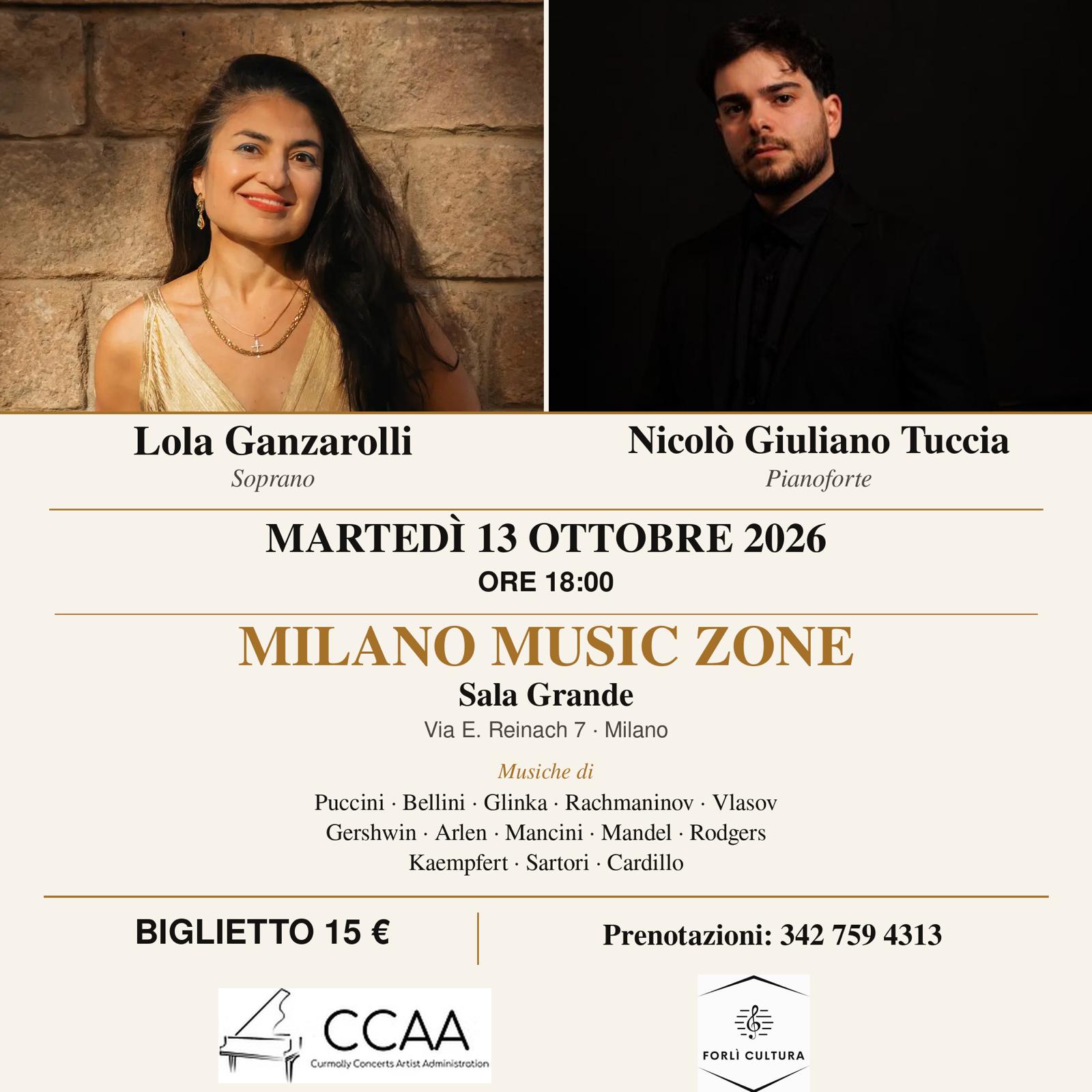 Locandina del concerto a Milano, 13 ottobre 2026